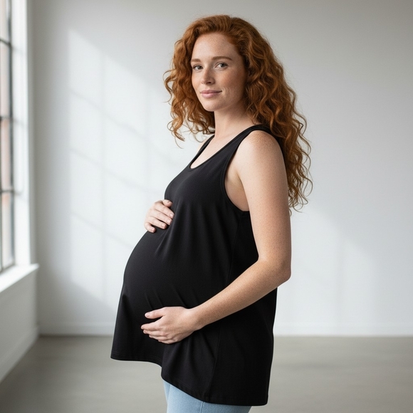 Topshop Tops - Topshop Maternity Black Tank Top (6)